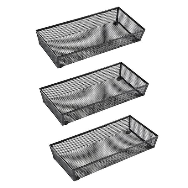 3 Pack In-Drawer Steel Mesh Knife Storage Organizer with Non-Slip Kitchen Utensil and Flatware Separation