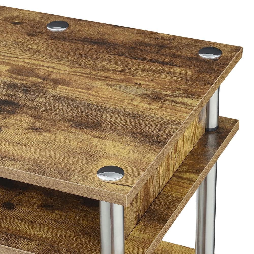Barnwood Espresso 48" Wood Student Desk with Shelves