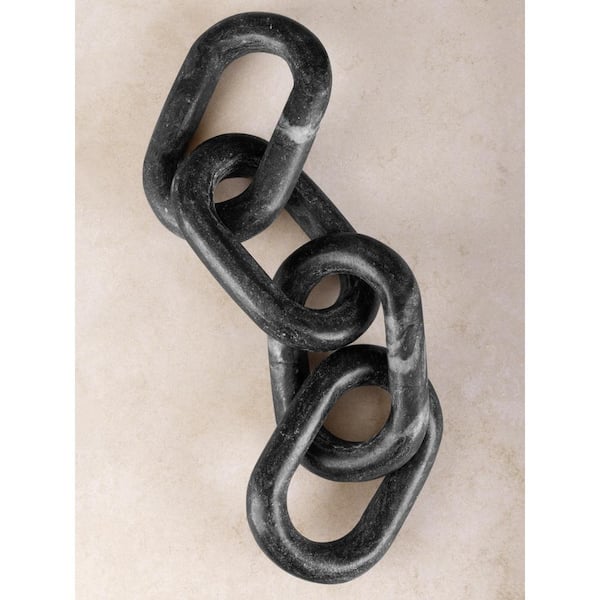 GAURI KOHLI Eternity Black 10 in. x 4.5 in. Stone Links Decorative Chain