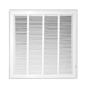 24 in. x 24 in. Square Return Air Filter Grille of Steel in White