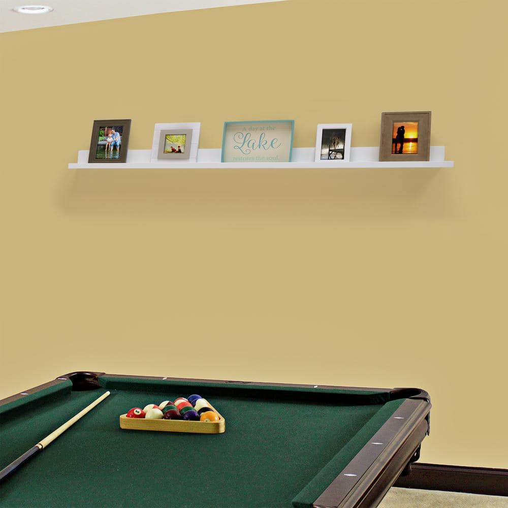 Elegant 48'' White MDF Modern Picture Ledge Shelf