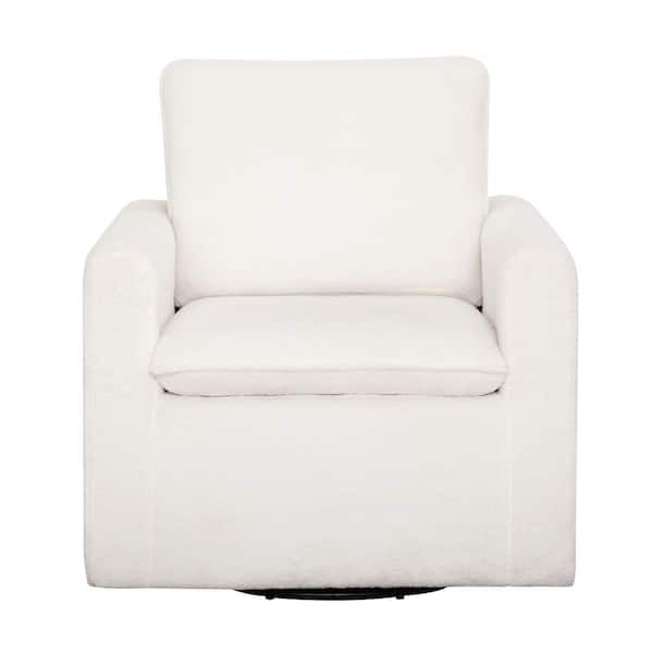 Verso Small Space White Fabric Accent Chair + Reviews