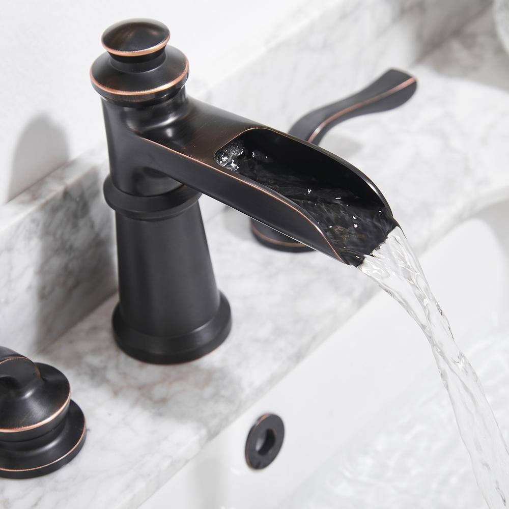 8-16 Inch 3 Holes 2 Handle Widespread Bathroom Sink Faucet
