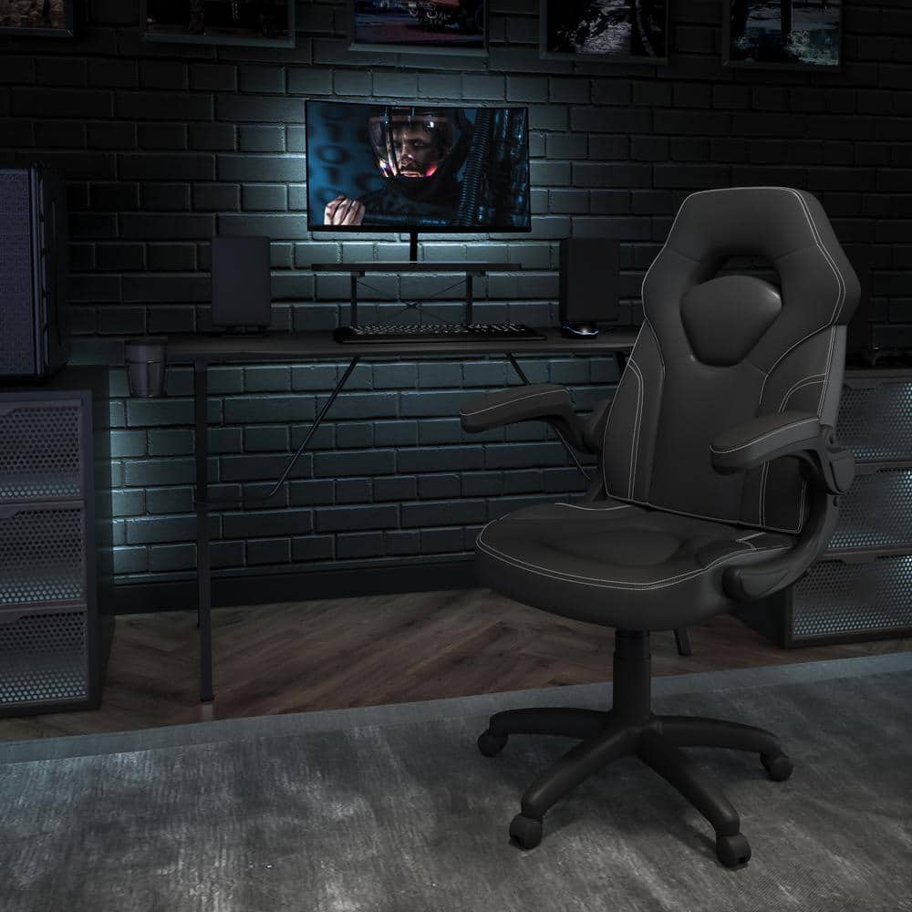 51.5 in. Black Gaming Desk and Chair Set