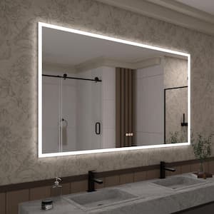 Musci 60 in. W x 36 in. H Rectangular Frameless LED Wall Bathroom Vanity Mirror