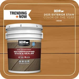 5 gal. #ST-146 Cedar Semi-Transparent Waterproofing Exterior Wood Stain and Sealer