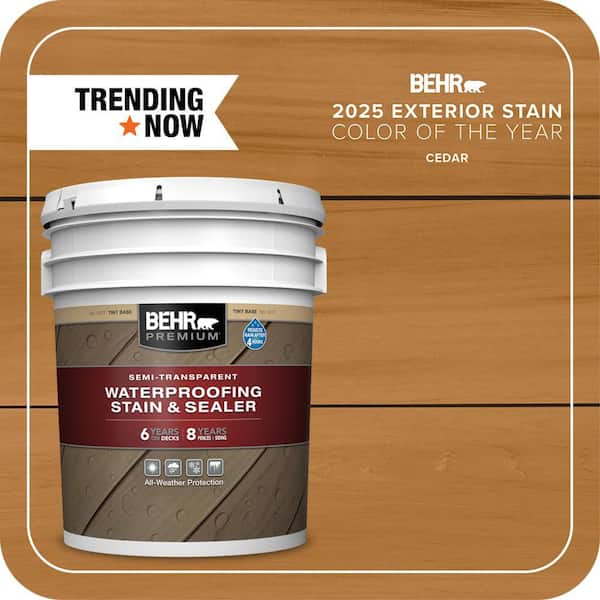 5 gal. #ST-146 Cedar Semi-Transparent Waterproofing Exterior Wood Stain and Sealer
