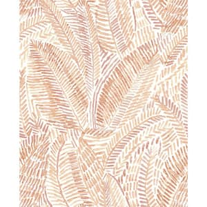 Fildia Orange Botanical Matte Paper Non-Pasted Wallpaper
