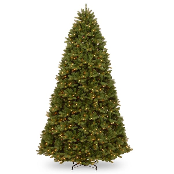 National Tree Company 10 ft. Feel Real Newberry Spruce Hinged Tree with 1500 Dual Color LED Lights and PowerConnect