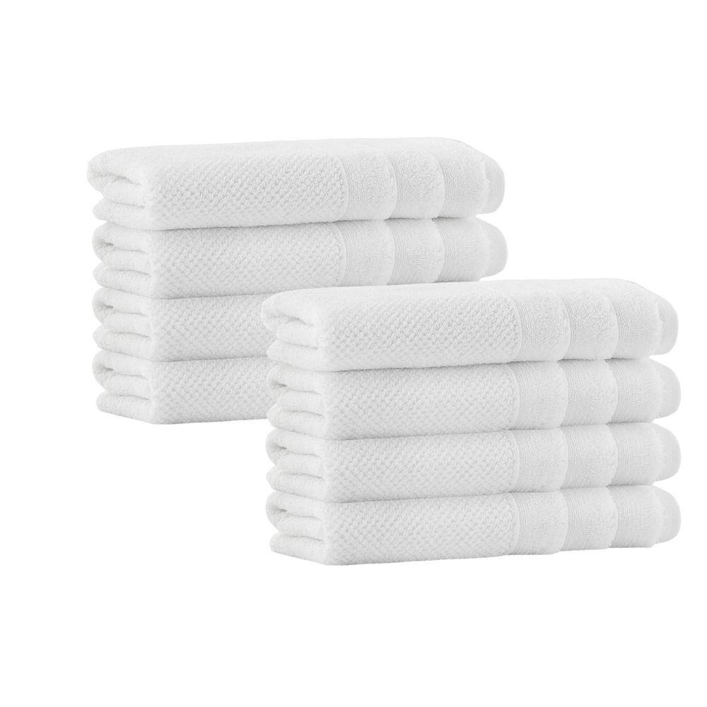 Veta 8Pieces White Turkish Cotton Hand Towels vetawht8H The Home Depot