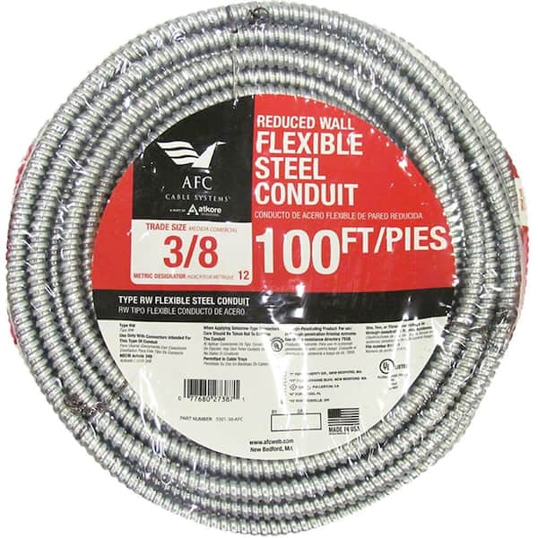 AFC Cable Systems 3/8 x 100 ft. Flexible Steel Conduit