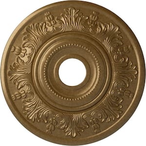 1-1/2 in. x 20 in. x 20 in. Polyurethane Vienna Ceiling Medallion, Pale Gold