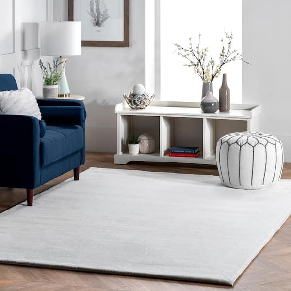Layne Soft Silky Faux Rabbit Fur White 2 ft. x 6 ft. Indoor Runner Rug