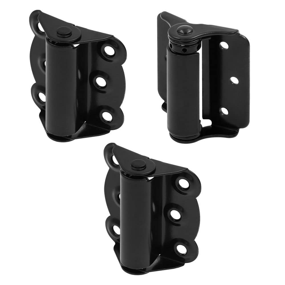 Storm and Screen Door 2-Self Closing and 1-Adjustable Hinge Set 2-3/4 in. with Screws, Black (Three Pack) price history on PriceWatchPro