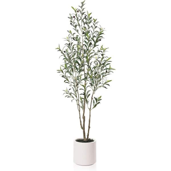 Cubilan 7 ft. Artificial Olive Tree in Pot