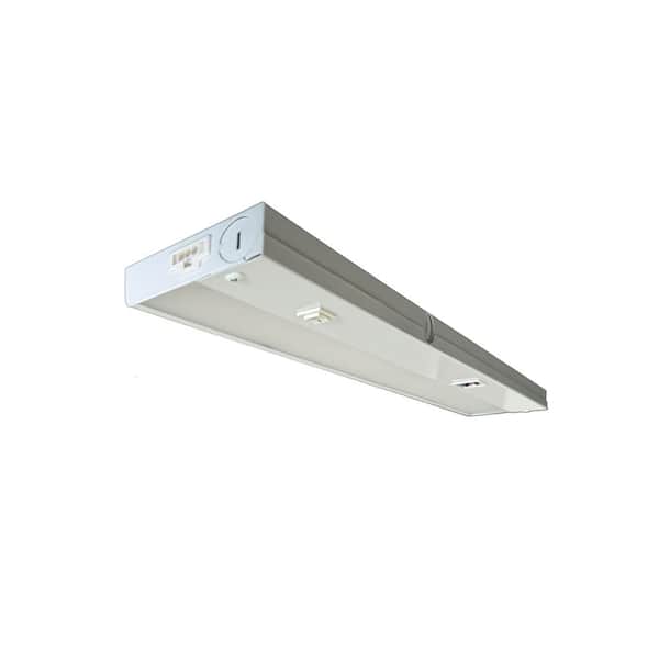 AMAX LIGHTING 33 in. Hardwired/Plug-in White Finish Integrated LED