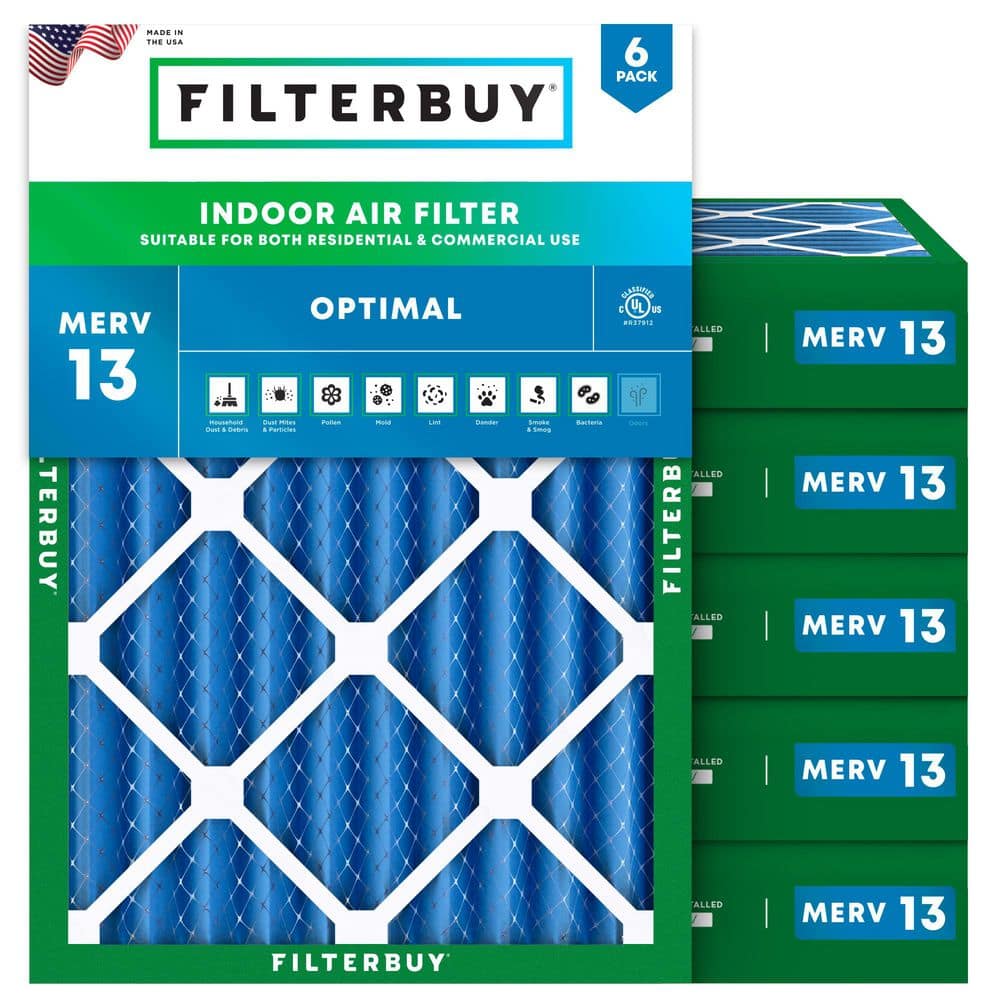 24 in. x 28 in. x 4 in. MERV 13 (FPR 10) Health Defense Pleated HVAC AC Furnace Air Filters Replacement (6-Pack) price history on PriceWatchPro