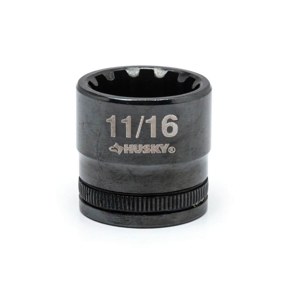 Husky 3/8 in. Drive 11/16 in. Knurl Grip Universal Socket H1003D1116