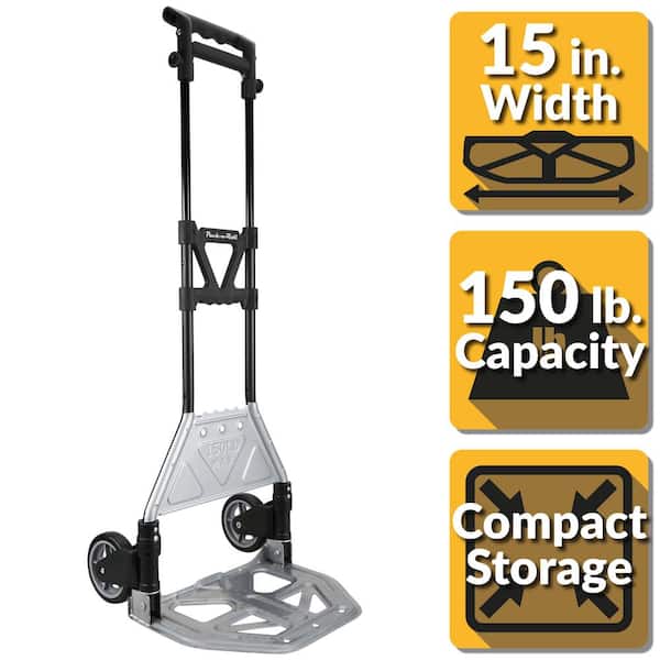 NEW Hand Truck Dolly Compact Industrial 200 lbs Portable Large Folding Wheels 