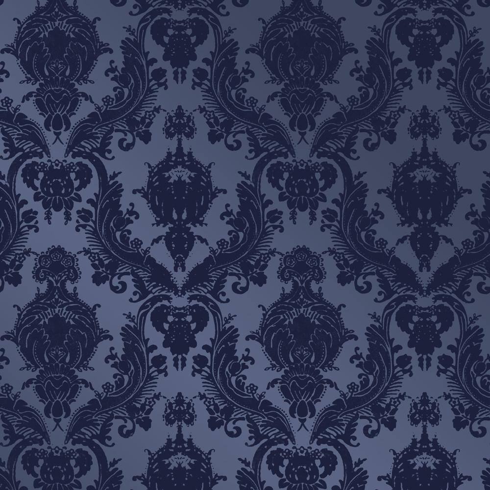 Tempaper Damsel Sapphire Removable Peel and Stick Vinyl Wallpaper, 28 sq. ft. DA15258 The Home