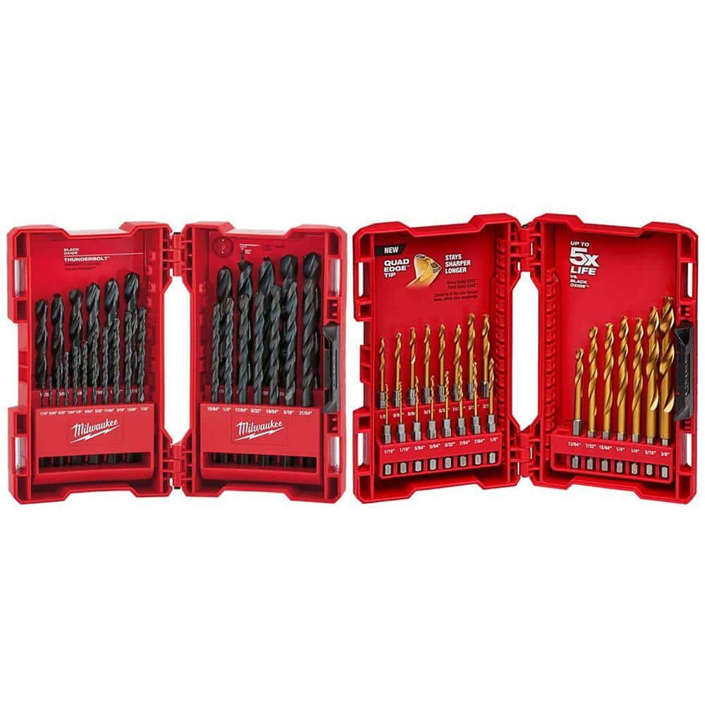 Milwaukee Black Oxide and Titanium Drill Bit Set (52-Piece)