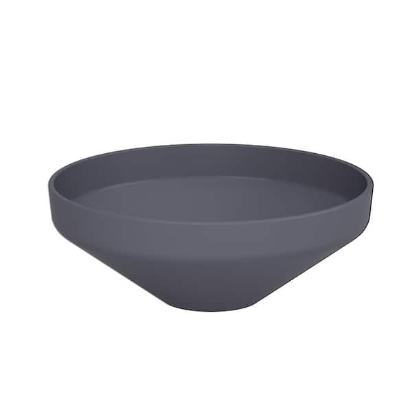 WS Bath Collections Fly 15.7 in. Vessel Round Bathroom Sink without Overflow in Matte Anthracite Ceramic