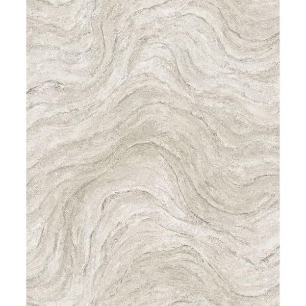 Unbranded Bricks and More Collection Silver Marble Optic Matte Finish Vinyl on Non-Woven Non-Pasted Wallpaper Sample