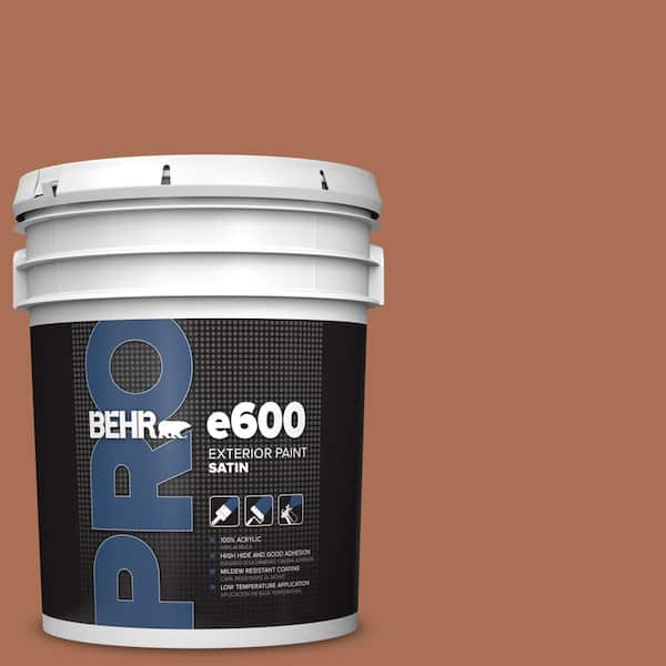 5 gal. #MQ1-28 Orange Flambe Satin Exterior Paint