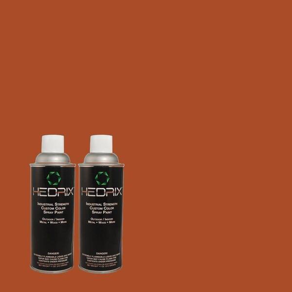 Hedrix 11 oz. Match of PPH-71 Ceramic Brown Low Lustre Custom Spray Paint (2-Pack)