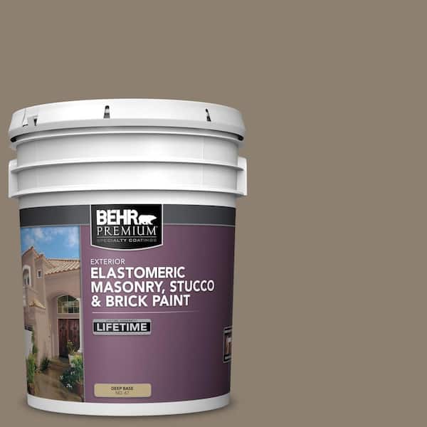 5 gal. #720D-5 Mocha Accent Elastomeric Masonry, Stucco and Brick Exterior Paint