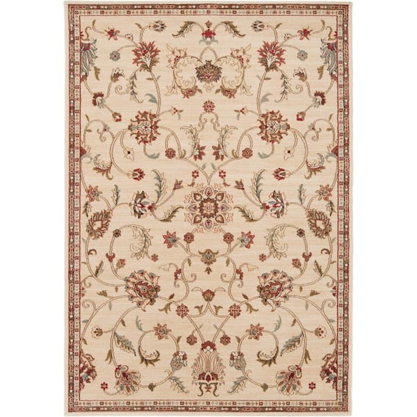 Sabin Beige 12 ft. x 14 ft. 11 in. Oriental Area Rug