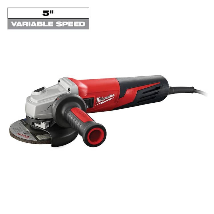 Milwaukee 13 Amp 5 in. Small Angle Grinder with Dial Speed