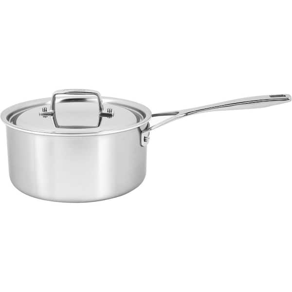 Unbranded Essential 5-ply 3-qt. Stainless Steel Saucepan with Lid