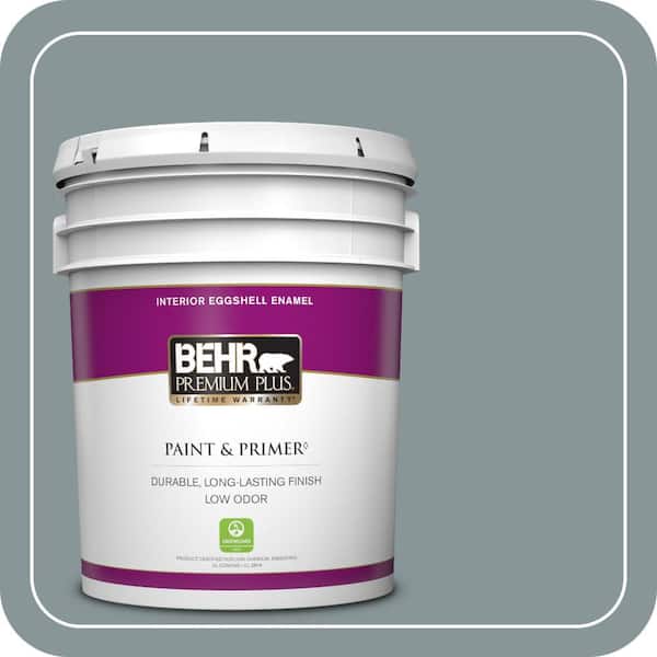 BEHR PREMIUM PLUS 5 gal. #PPU12-15 Atmospheric Eggshell Enamel Low Odor Interior Paint & Primer