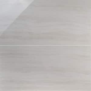 Atlanta White 23.45 in. x 47.07 in. Polished Porcelain Floor and Wall Tile (31 sq. ft./Case)