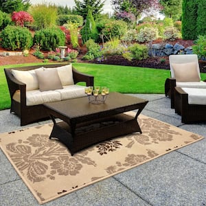 Tatton Taupe 8 ft. x 5 ft. Indoor/Outdoor Area Rug