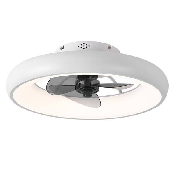 HKMGT 22 in. LED Indoor White Smart Dimmable Ceiling Fan with Timer, 6-Speed Adjustable and Remote