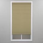 Cut-to-Width Camel Cordless Light Filtering Polyester 1 in. Pleated Shade 27.5 in. W x 64 in. L