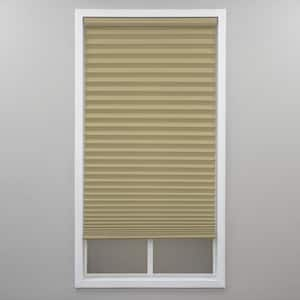 Camel Cordless Light Filtering Polyester Pleated Shades - 27.5 in. W x 64 in. L