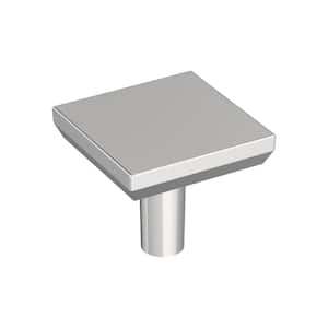 Chamfered Edge 1-1/16 in. Modern Polished Chrome Square Cabinet Knob