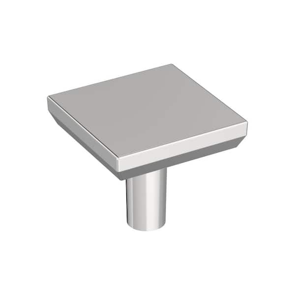 Amerock Chamfered Edge 1-1/16 in. Modern Polished Chrome Square Cabinet Knob
