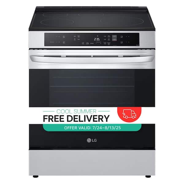 6.3 cu. ft. Smart 4 Element Induction Slide-In Range with Convection, Air Fry and EasyClean, PrintProof Stainless Steel