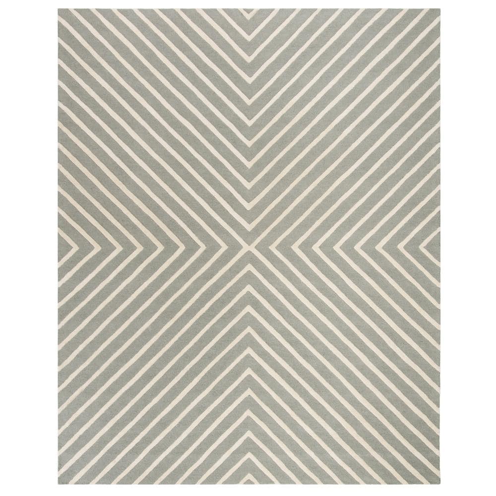 Ivory Tufted Wool Square Kids Rug, 8' x 10'