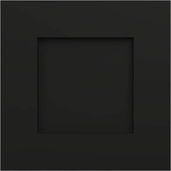 12 in. W x 12 in. H EnduraCore Composite Flat Panel Shutters Sample, Black