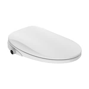 Electric Bidet Seat for Elongated Toilets in White