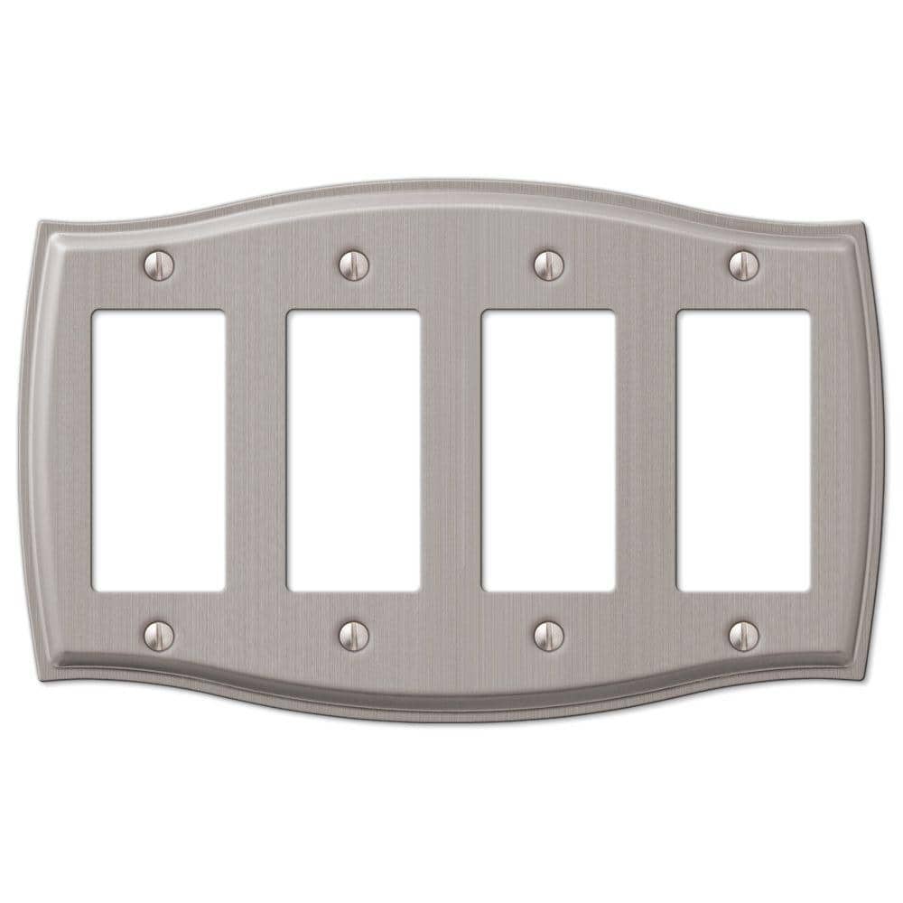 Vineyard 4-Gang Rocker Steel Wall Plate - Brushed Nickel price history on PriceWatchPro