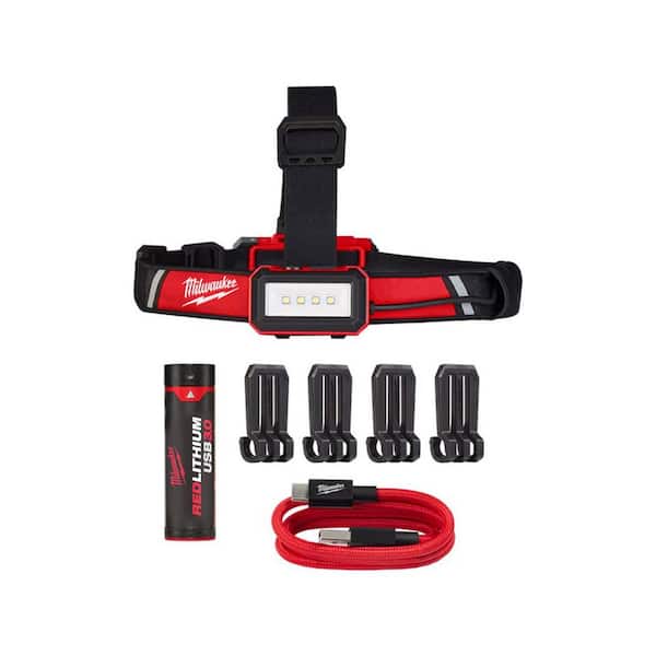 600 Lumens LED REDLITHIUM USB Low-Profile Hard Hat Headlamp (5-Pack)