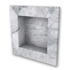 17 in. x 17 in. Square Recessed Shampoo Caddy in Everest
