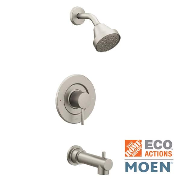 MOEN Align Single-Handle Posi-Temp Eco-Performance Tub and Shower Faucet Trim Kit in Brushed Nickel (Valve Not Included)