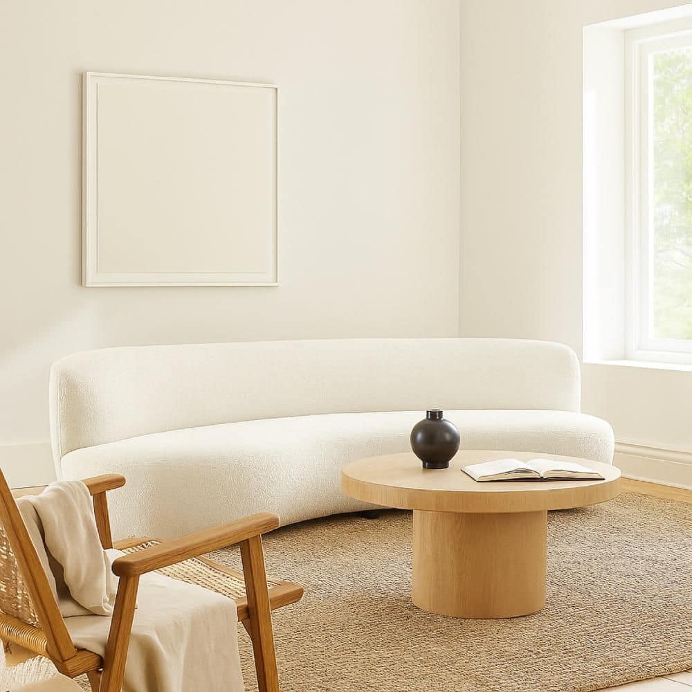 104 in. Pillow Top Arms Polyester Novelty Sectional Sofa in. White and Black